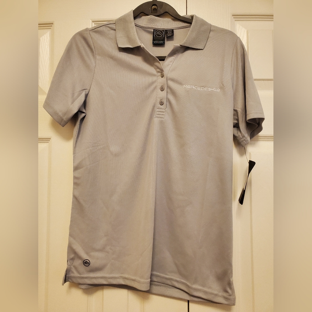 Gray Mercedes EQ polo